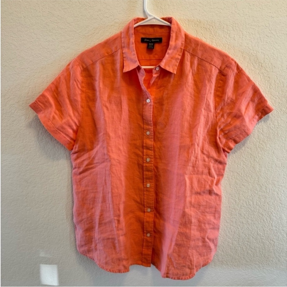 Tommy Bahama Orange Casual Button Down Shirt